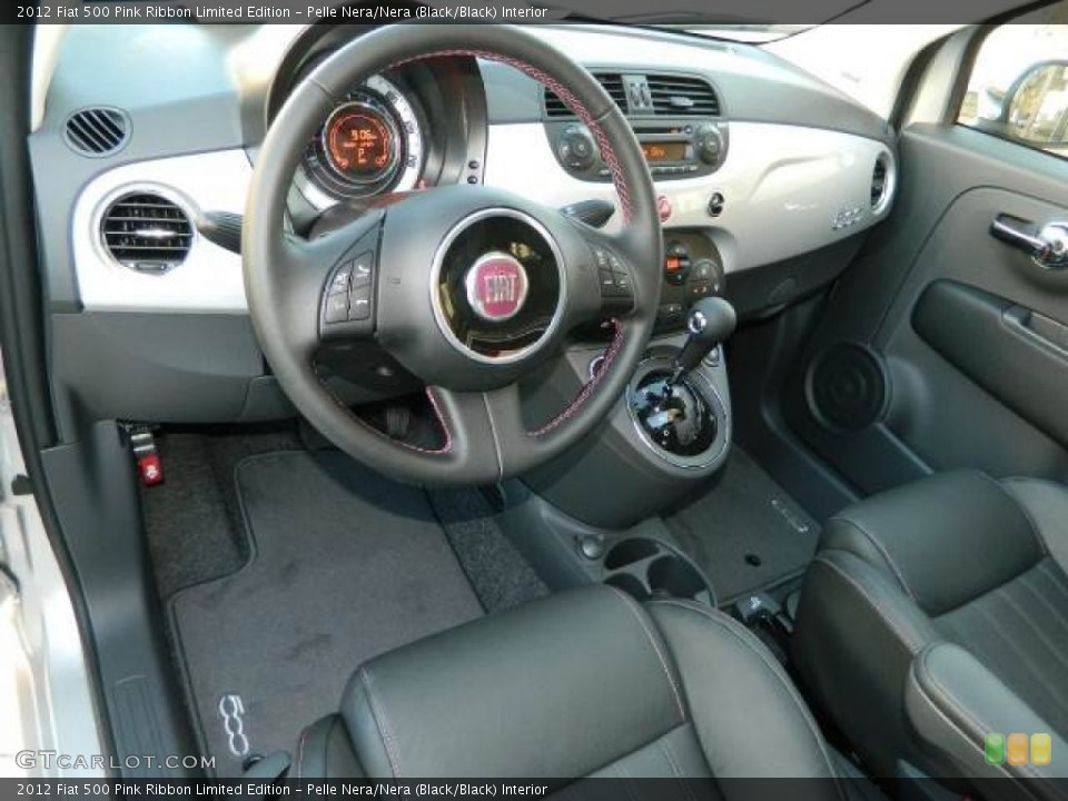 Pelle Nera/Nera (Black/Black) Interior Prime Interior for the 2012 Fiat 500 Pink Ribbon Limited Edition #58115546