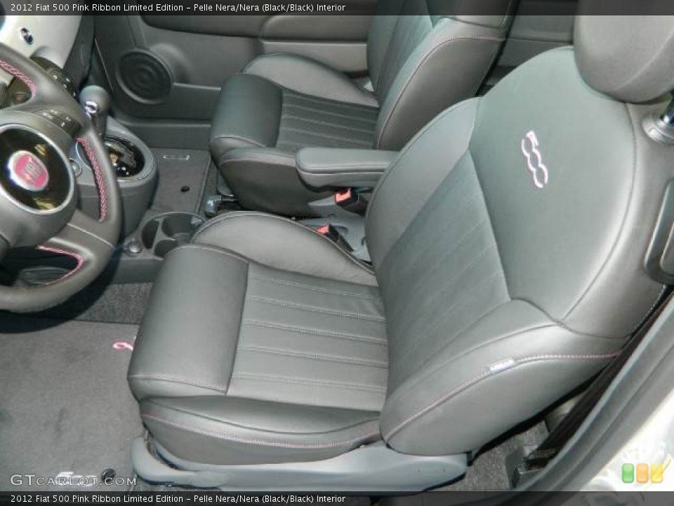 Pelle Nera/Nera (Black/Black) Interior Front Seat for the 2012 Fiat 500 Pink Ribbon Limited Edition #58115558
