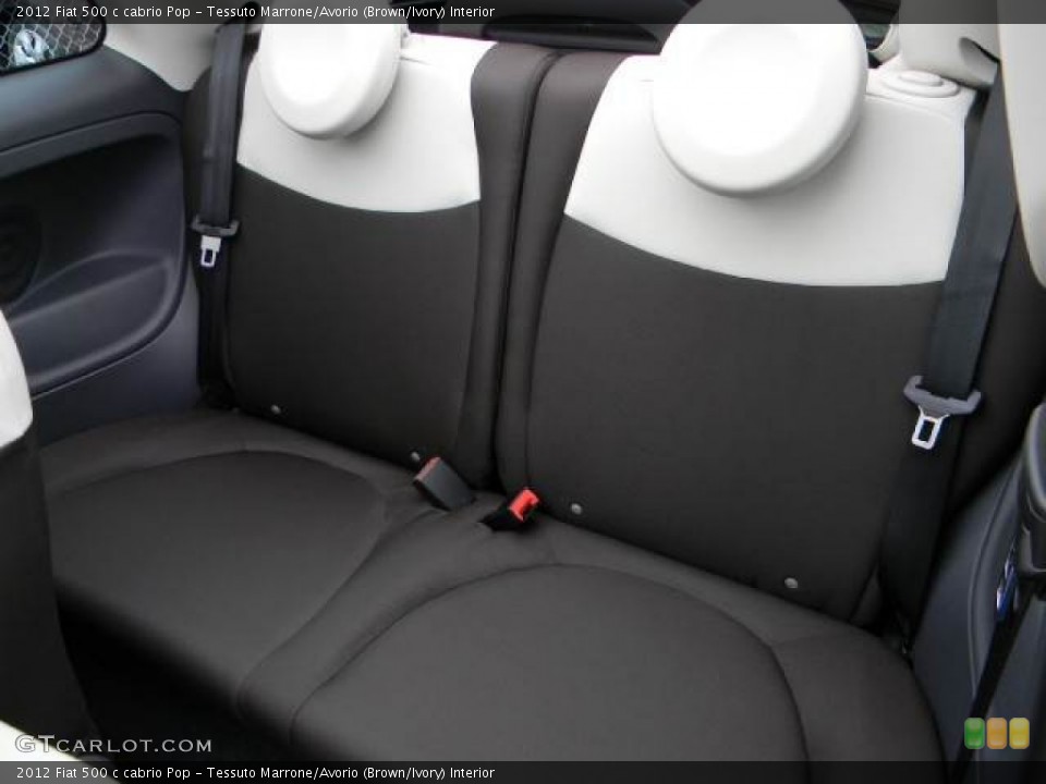 Tessuto Marrone/Avorio (Brown/Ivory) Interior Photo for the 2012 Fiat 500 c cabrio Pop #58115654