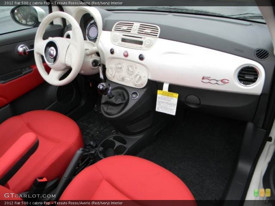 Tessuto Rosso/Avorio (Red/Ivory) Interior Dashboard for the 2012 Fiat 500 c cabrio Pop #58115774