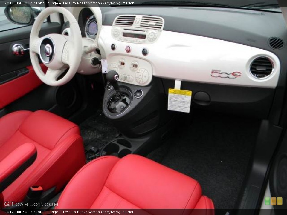 Tessuto Rosso/Avorio (Red/Ivory) Interior Dashboard for the 2012 Fiat 500 c cabrio Lounge #58115939