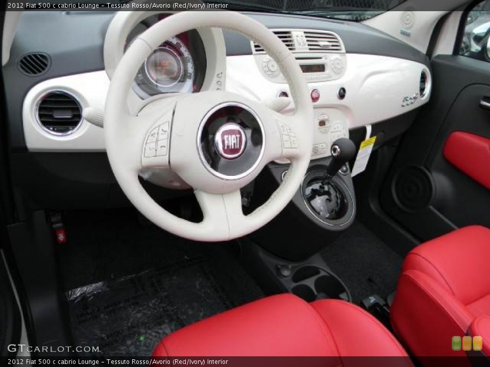 Tessuto Rosso/Avorio (Red/Ivory) Interior Dashboard for the 2012 Fiat 500 c cabrio Lounge #58115948