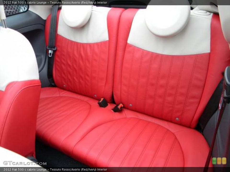 Tessuto Rosso/Avorio (Red/Ivory) Interior Photo for the 2012 Fiat 500 c cabrio Lounge #58115978