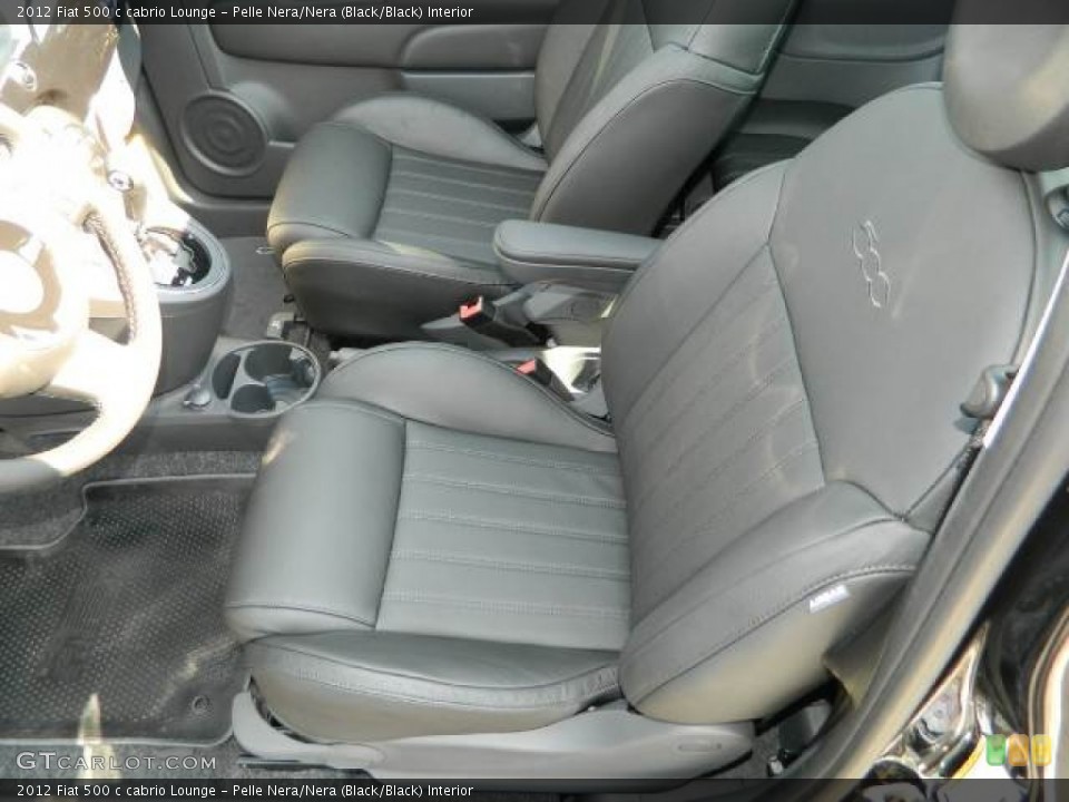 Pelle Nera/Nera (Black/Black) Interior Photo for the 2012 Fiat 500 c cabrio Lounge #58117460