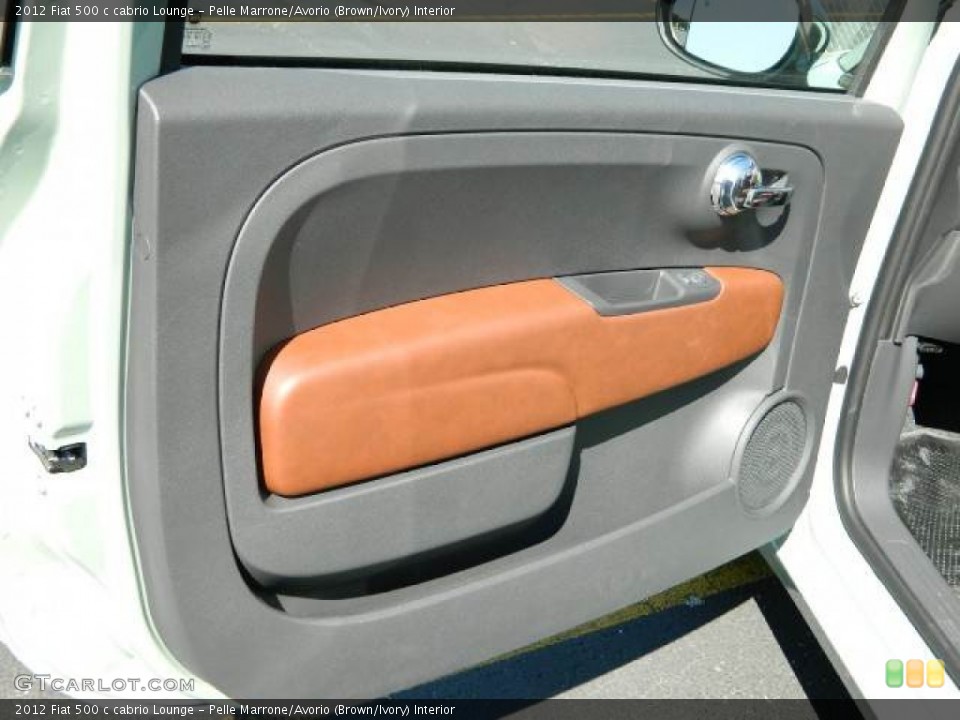 Pelle Marrone/Avorio (Brown/Ivory) Interior Door Panel for the 2012 Fiat 500 c cabrio Lounge #58118453