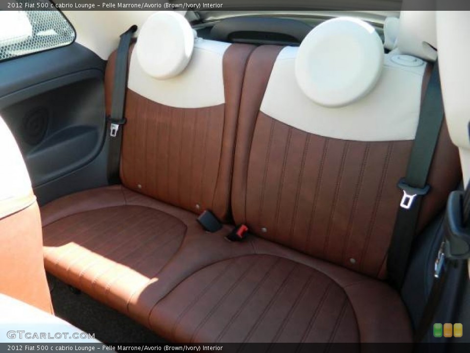 Pelle Marrone/Avorio (Brown/Ivory) Interior Photo for the 2012 Fiat 500 c cabrio Lounge #58118456