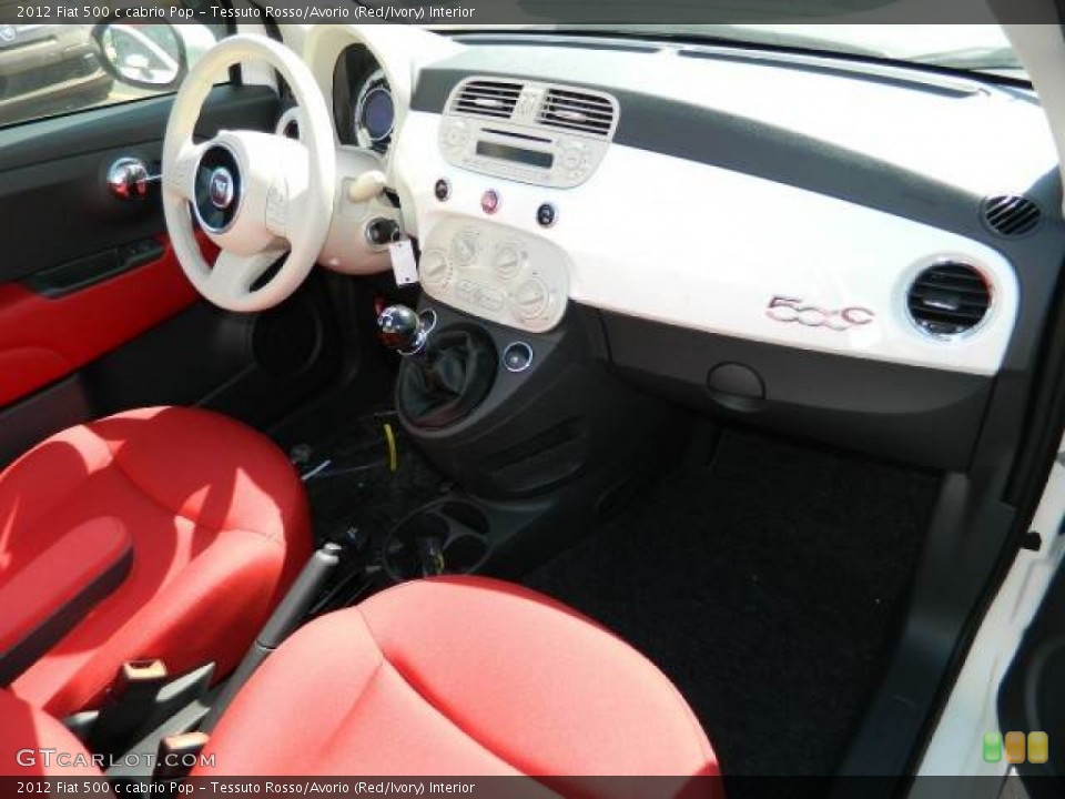 Tessuto Rosso/Avorio (Red/Ivory) Interior Dashboard for the 2012 Fiat 500 c cabrio Pop #58118669