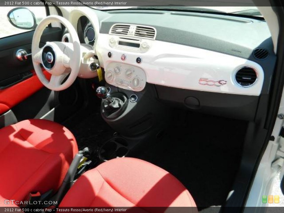 Tessuto Rosso/Avorio (Red/Ivory) Interior Dashboard for the 2012 Fiat 500 c cabrio Pop #58118828