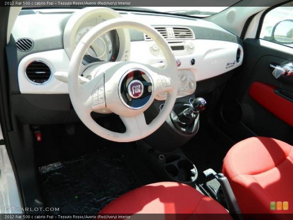Tessuto Rosso/Avorio (Red/Ivory) Interior Dashboard for the 2012 Fiat 500 c cabrio Pop #58118846