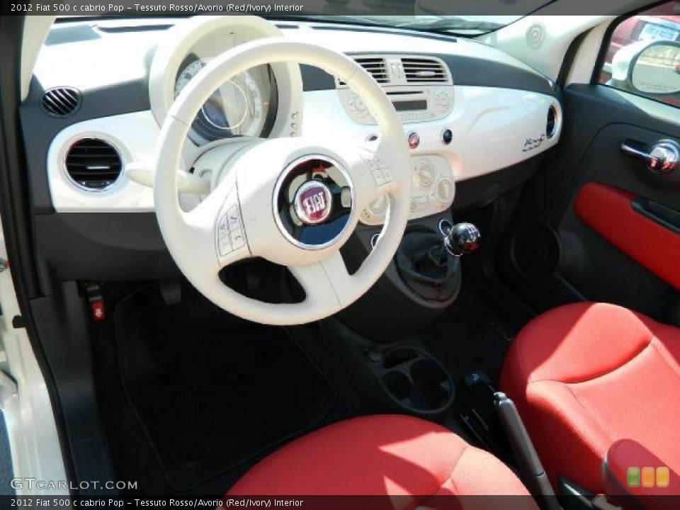 Tessuto Rosso/Avorio (Red/Ivory) Interior Dashboard for the 2012 Fiat 500 c cabrio Pop #58118921