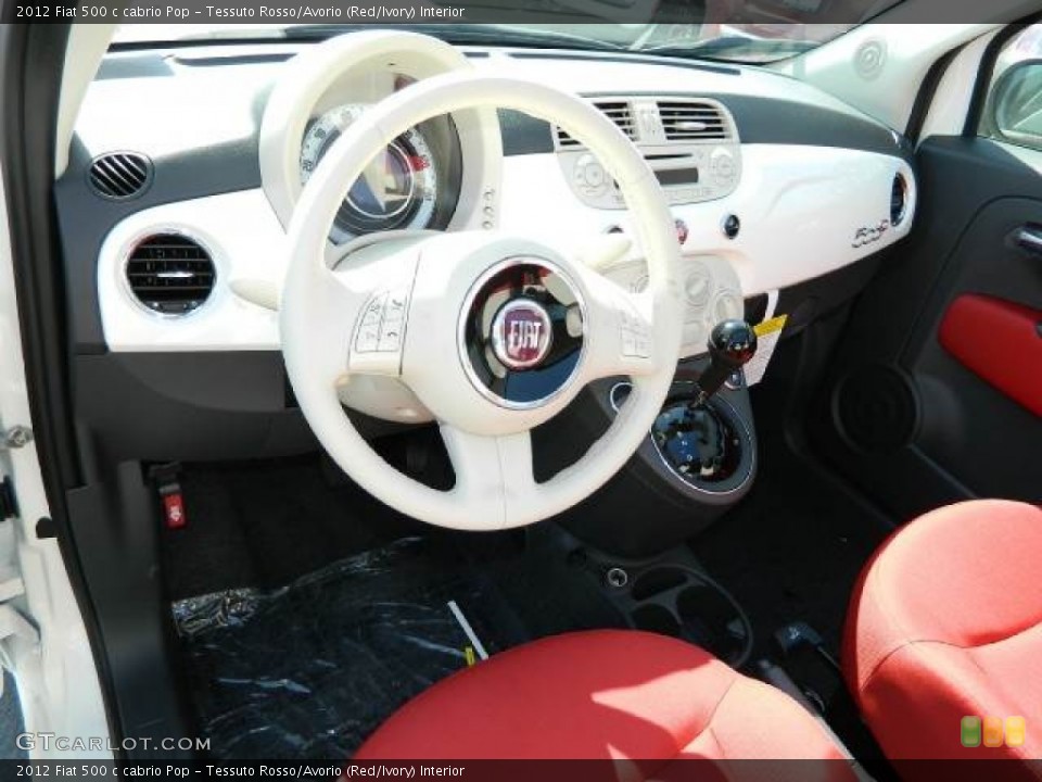 Tessuto Rosso/Avorio (Red/Ivory) Interior Dashboard for the 2012 Fiat 500 c cabrio Pop #58120457