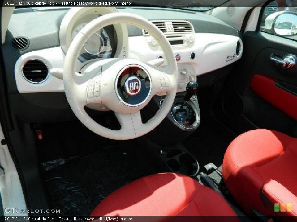Tessuto Rosso/Avorio (Red/Ivory) Interior Dashboard for the 2012 Fiat 500 c cabrio Pop #58120931