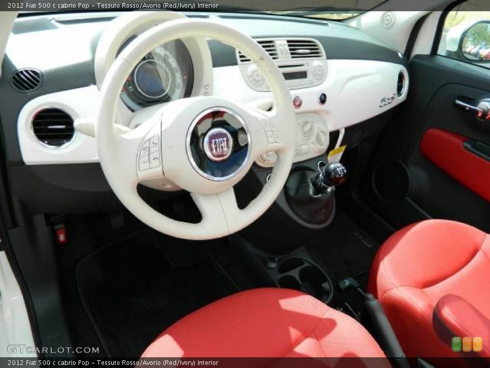 Tessuto Rosso/Avorio (Red/Ivory) Interior Dashboard for the 2012 Fiat 500 c cabrio Pop #58121018