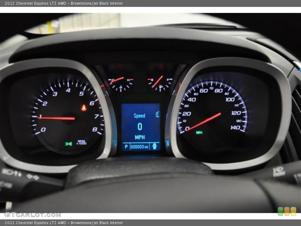 Brownstone/Jet Black Interior Gauges for the 2012 Chevrolet Equinox LTZ AWD #58122599