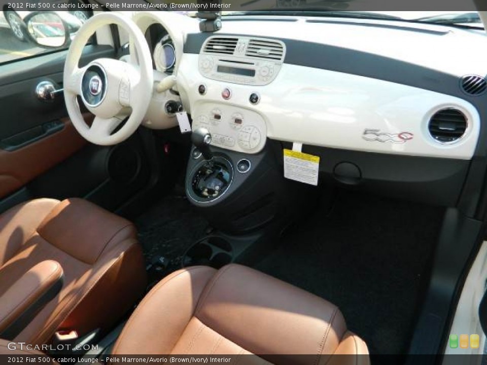 Pelle Marrone/Avorio (Brown/Ivory) Interior Dashboard for the 2012 Fiat 500 c cabrio Lounge #58122935