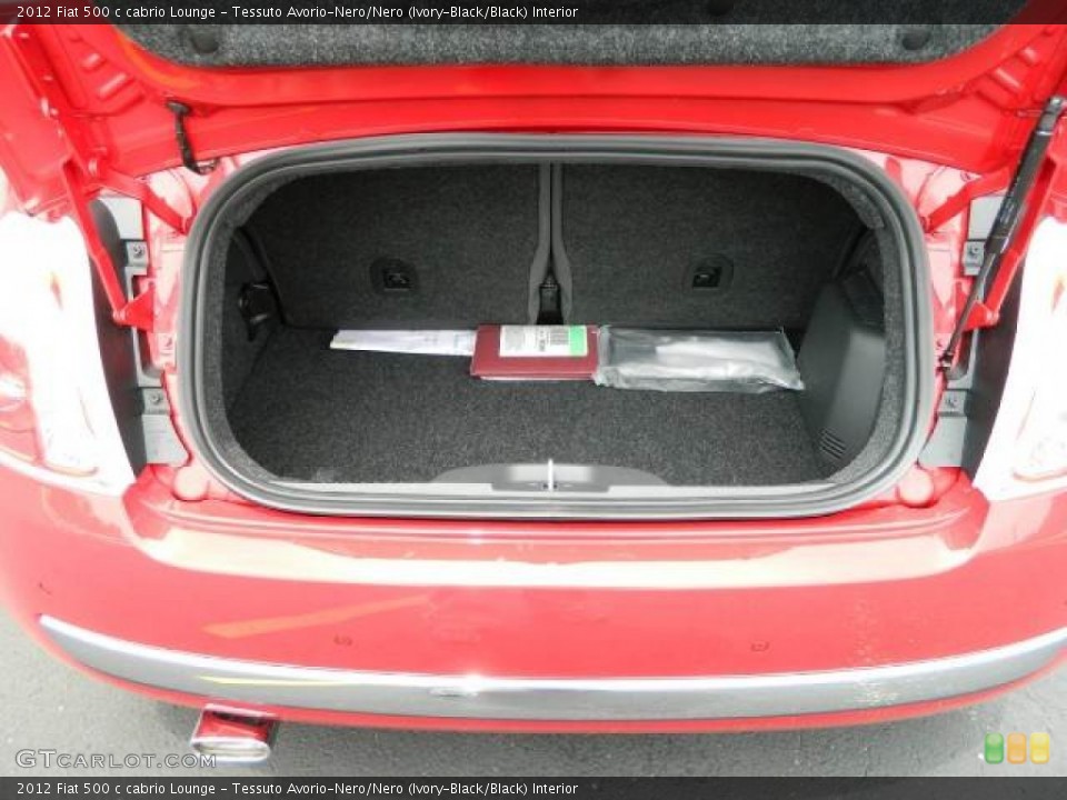 Tessuto Avorio-Nero/Nero (Ivory-Black/Black) Interior Trunk for the 2012 Fiat 500 c cabrio Lounge #58123289