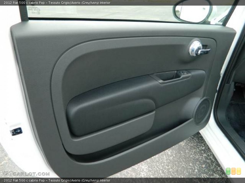Tessuto Grigio/Avorio (Grey/Ivory) Interior Door Panel for the 2012 Fiat 500 c cabrio Pop #58123705