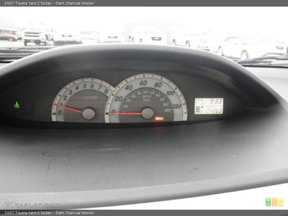 Dark Charcoal Interior Gauges for the 2007 Toyota Yaris S Sedan #58123823