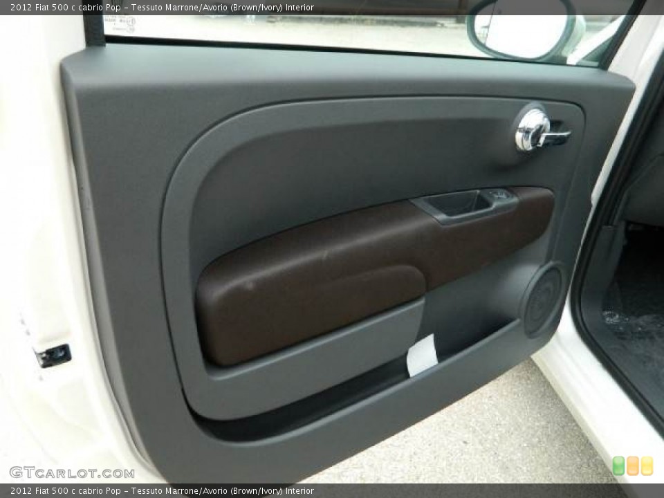 Tessuto Marrone/Avorio (Brown/Ivory) Interior Door Panel for the 2012 Fiat 500 c cabrio Pop #58123910