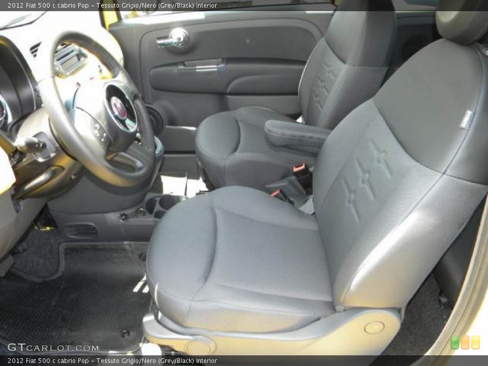 Tessuto Grigio/Nero (Grey/Black) Interior Photo for the 2012 Fiat 500 c cabrio Pop #58126274