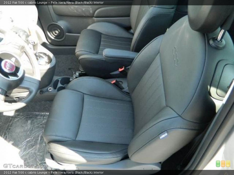 Pelle Nera/Nera (Black/Black) Interior Photo for the 2012 Fiat 500 c cabrio Lounge #58126372