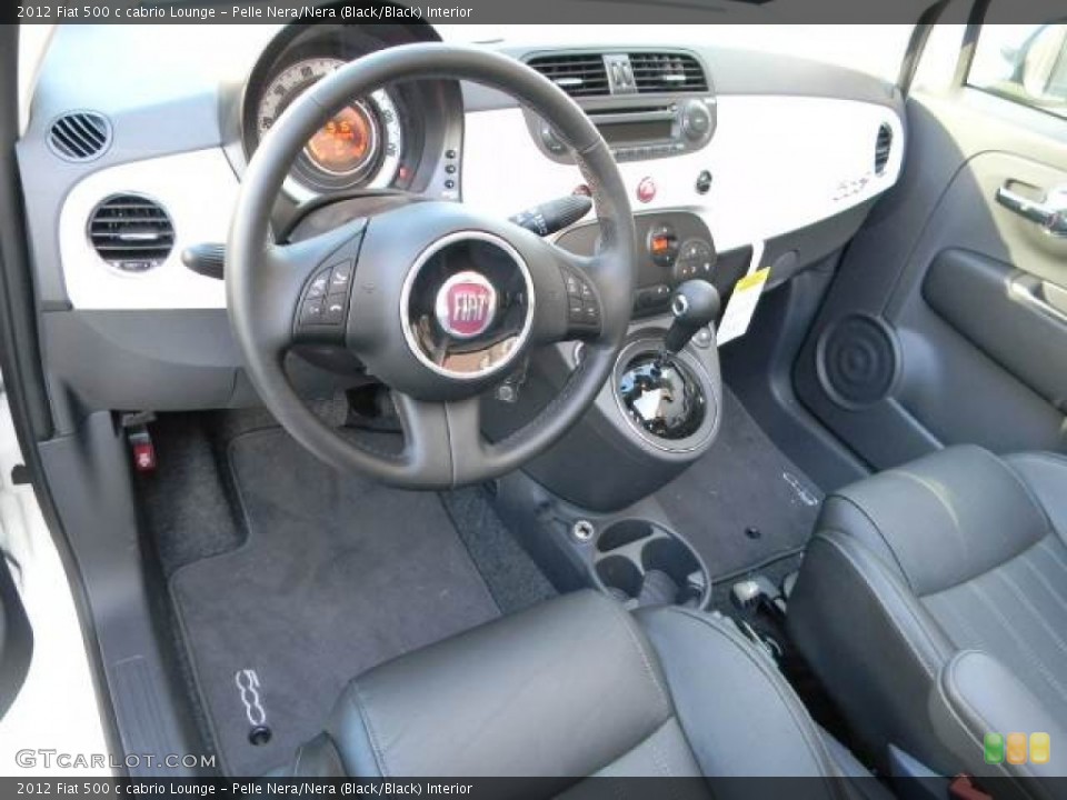 Pelle Nera/Nera (Black/Black) Interior Dashboard for the 2012 Fiat 500 c cabrio Lounge #58126751