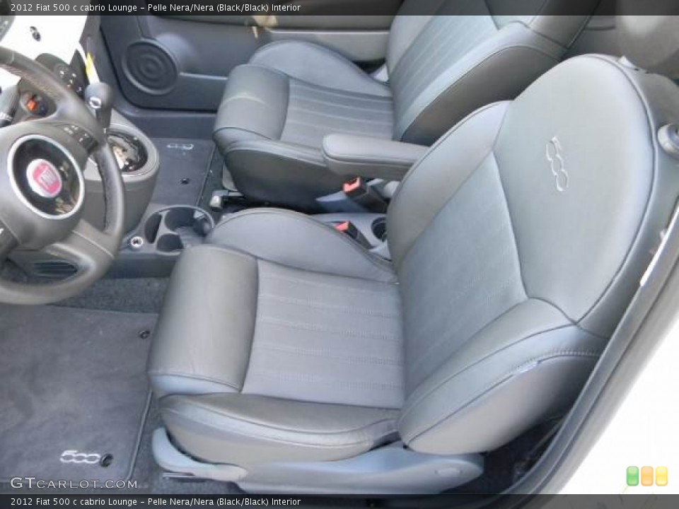 Pelle Nera/Nera (Black/Black) Interior Photo for the 2012 Fiat 500 c cabrio Lounge #58126757