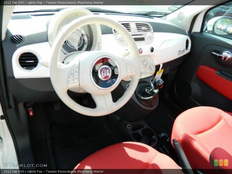 Tessuto Rosso/Avorio (Red/Ivory) Interior Dashboard for the 2012 Fiat 500 c cabrio Pop #58126847