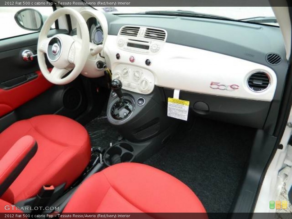 Tessuto Rosso/Avorio (Red/Ivory) Interior Dashboard for the 2012 Fiat 500 c cabrio Pop #58127090