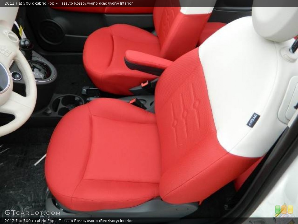Tessuto Rosso/Avorio (Red/Ivory) Interior Photo for the 2012 Fiat 500 c cabrio Pop #58127114