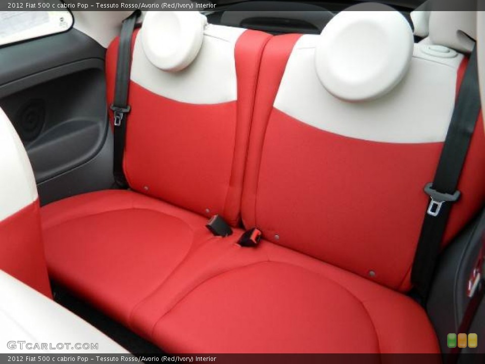 Tessuto Rosso/Avorio (Red/Ivory) Interior Photo for the 2012 Fiat 500 c cabrio Pop #58127123
