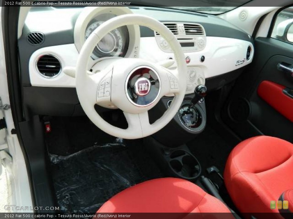 Tessuto Rosso/Avorio (Red/Ivory) Interior Dashboard for the 2012 Fiat 500 c cabrio Pop #58127336