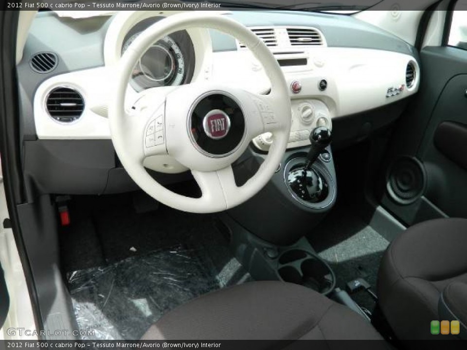 Tessuto Marrone/Avorio (Brown/Ivory) Interior Dashboard for the 2012 Fiat 500 c cabrio Pop #58127588