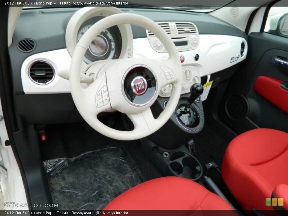 Tessuto Rosso/Avorio (Red/Ivory) Interior Dashboard for the 2012 Fiat 500 c cabrio Pop #58127657