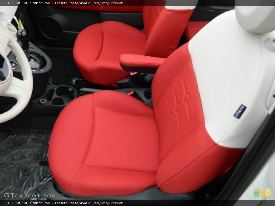 Tessuto Rosso/Avorio (Red/Ivory) Interior Photo for the 2012 Fiat 500 c cabrio Pop #58127666