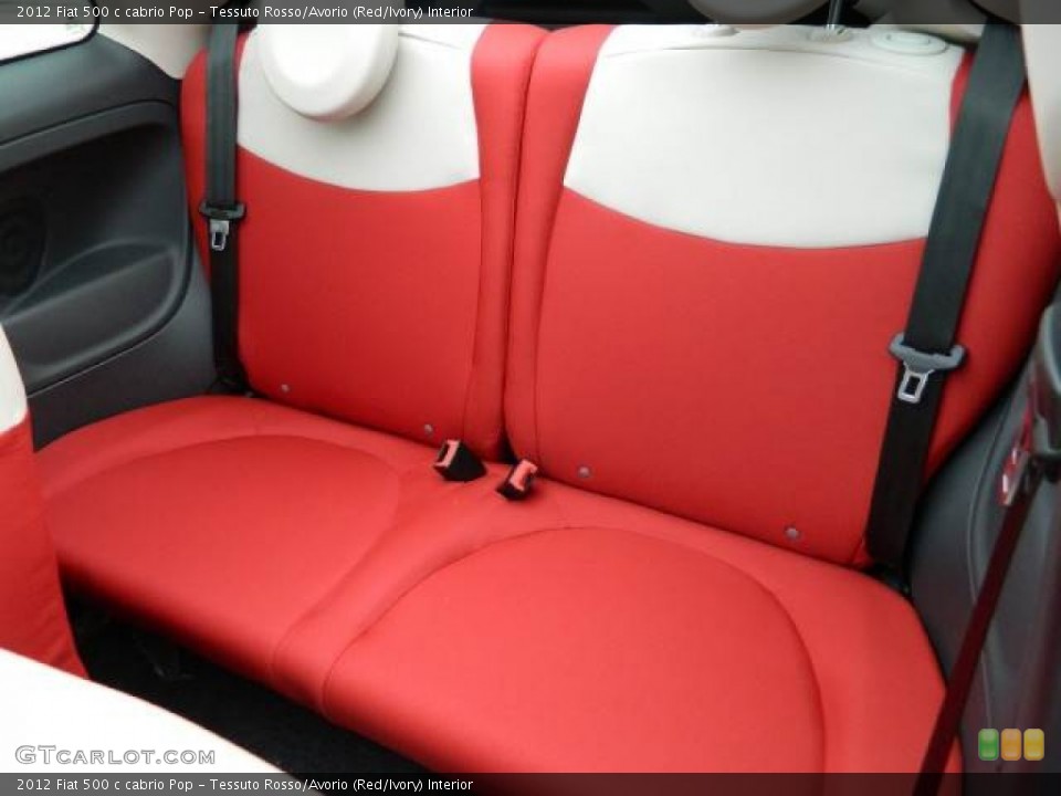 Tessuto Rosso/Avorio (Red/Ivory) Interior Photo for the 2012 Fiat 500 c cabrio Pop #58127684