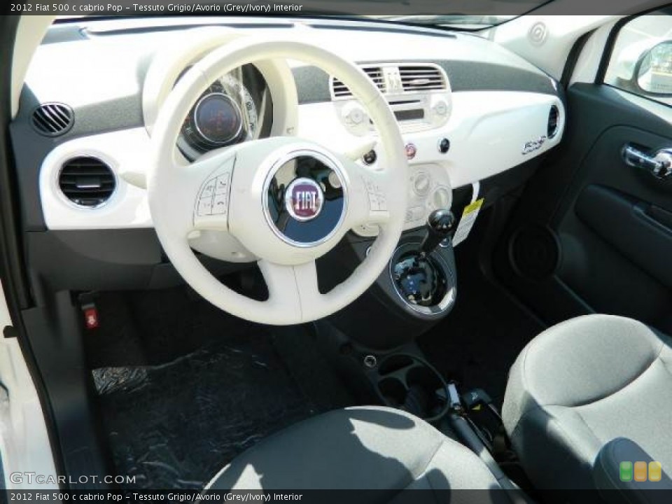 Tessuto Grigio/Avorio (Grey/Ivory) Interior Prime Interior for the 2012 Fiat 500 c cabrio Pop #58127735