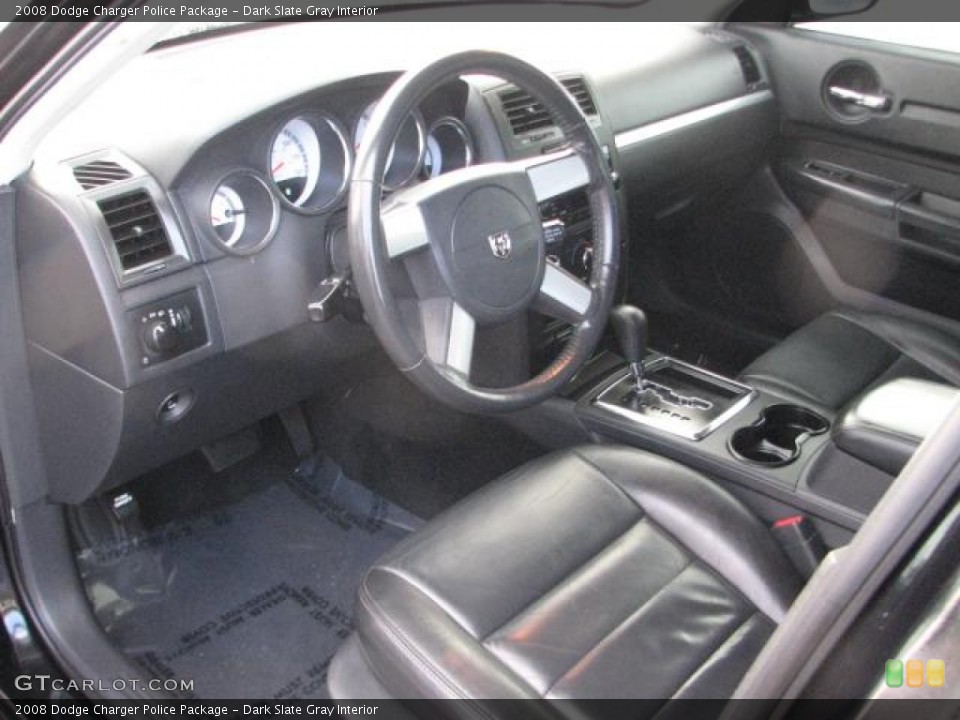 Dark Slate Gray Interior Prime Interior for the 2008 Dodge Charger Police Package #58129028