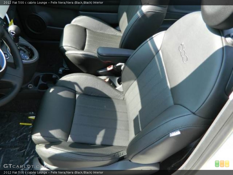 Pelle Nera/Nera (Black/Black) Interior Photo for the 2012 Fiat 500 c cabrio Lounge #58129646
