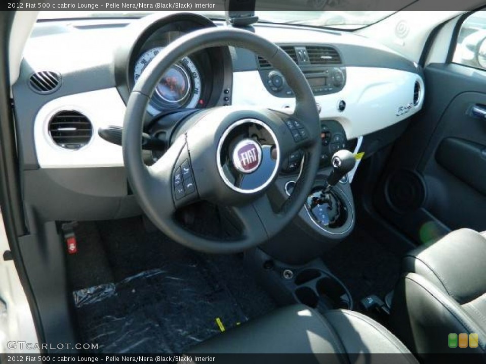 Pelle Nera/Nera (Black/Black) Interior Dashboard for the 2012 Fiat 500 c cabrio Lounge #58129655