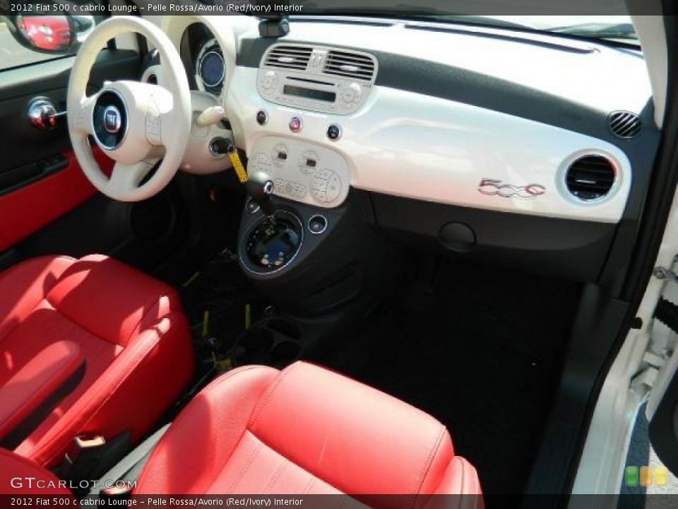 Pelle Rossa/Avorio (Red/Ivory) Interior Dashboard for the 2012 Fiat 500 c cabrio Lounge #58129721