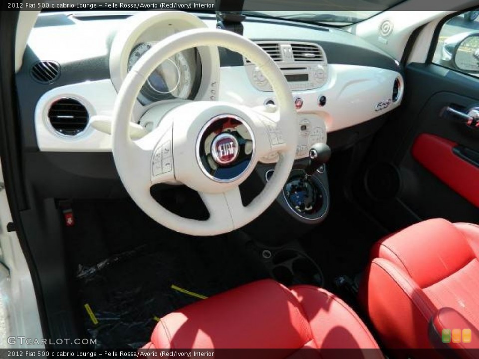 Pelle Rossa/Avorio (Red/Ivory) Interior Dashboard for the 2012 Fiat 500 c cabrio Lounge #58129742