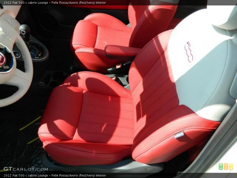 Pelle Rossa/Avorio (Red/Ivory) Interior Photo for the 2012 Fiat 500 c cabrio Lounge #58129745