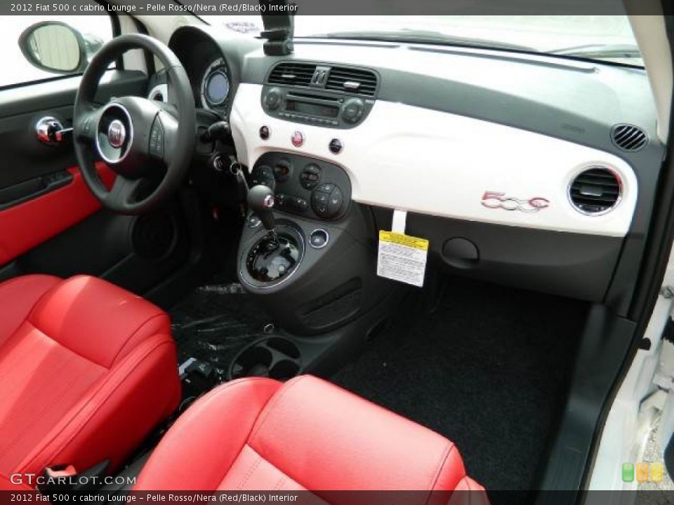 Pelle Rosso/Nera (Red/Black) Interior Dashboard for the 2012 Fiat 500 c cabrio Lounge #58129889