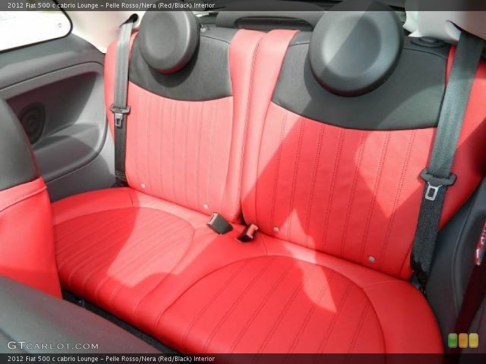 Pelle Rosso/Nera (Red/Black) Interior Photo for the 2012 Fiat 500 c cabrio Lounge #58129927