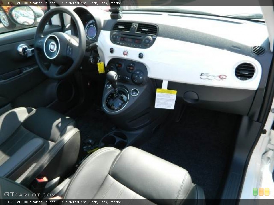 Pelle Nera/Nera (Black/Black) Interior Dashboard for the 2012 Fiat 500 c cabrio Lounge #58129983