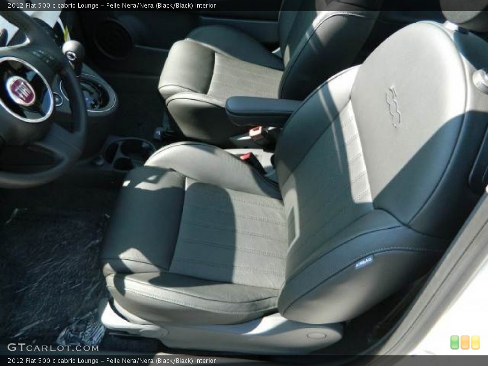 Pelle Nera/Nera (Black/Black) Interior Photo for the 2012 Fiat 500 c cabrio Lounge #58129997