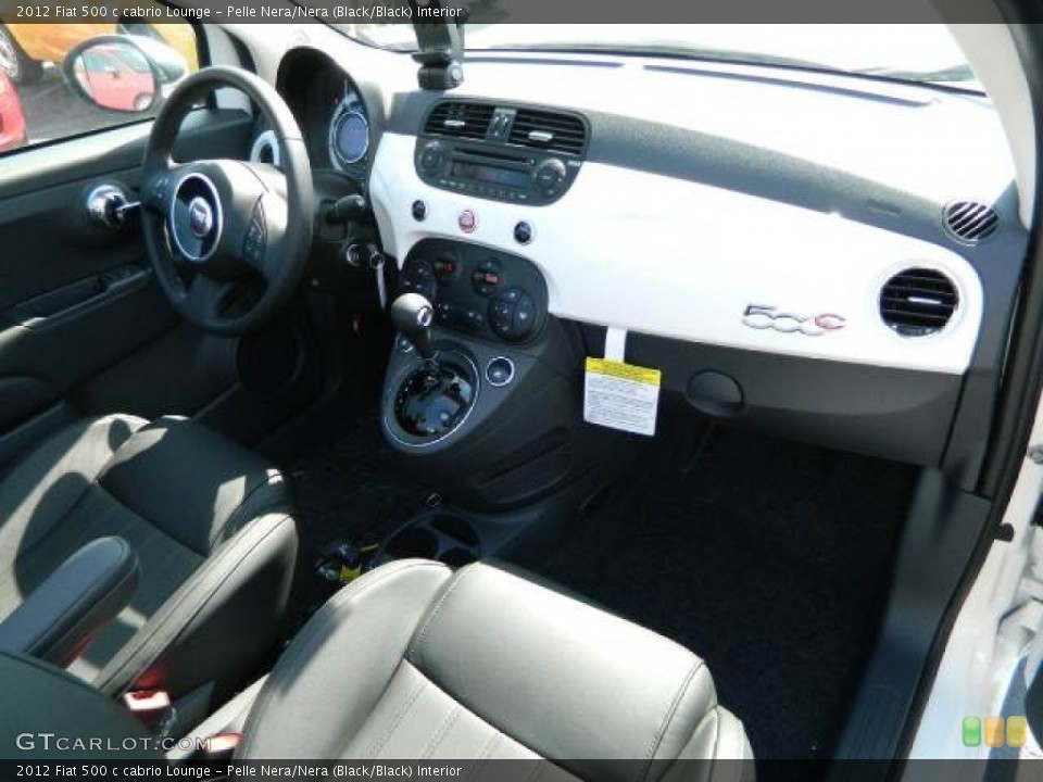 Pelle Nera/Nera (Black/Black) Interior Dashboard for the 2012 Fiat 500 c cabrio Lounge #58130060