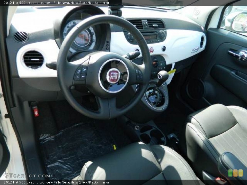 Pelle Nera/Nera (Black/Black) Interior Dashboard for the 2012 Fiat 500 c cabrio Lounge #58130084