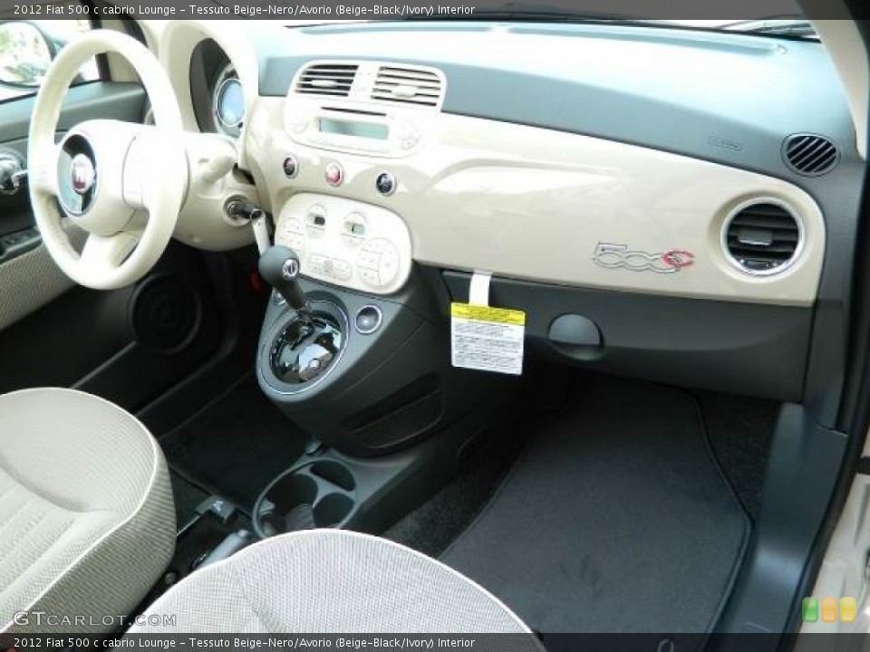 Tessuto Beige-Nero/Avorio (Beige-Black/Ivory) Interior Dashboard for the 2012 Fiat 500 c cabrio Lounge #58130141